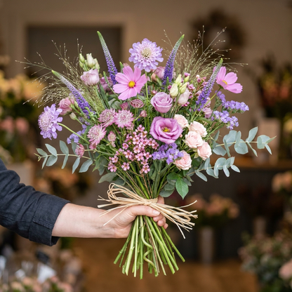 Plukboeket roze paars