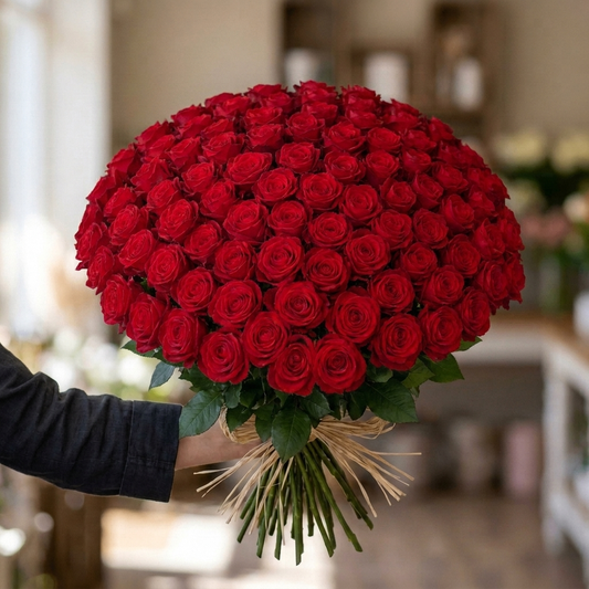 Boeket rode rozen