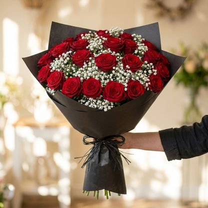 Boeket Rode Rozen Elegance