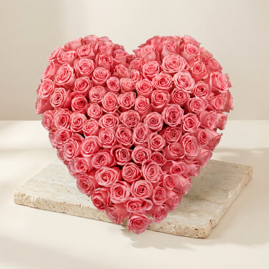 Rouwhart Roze Rozen