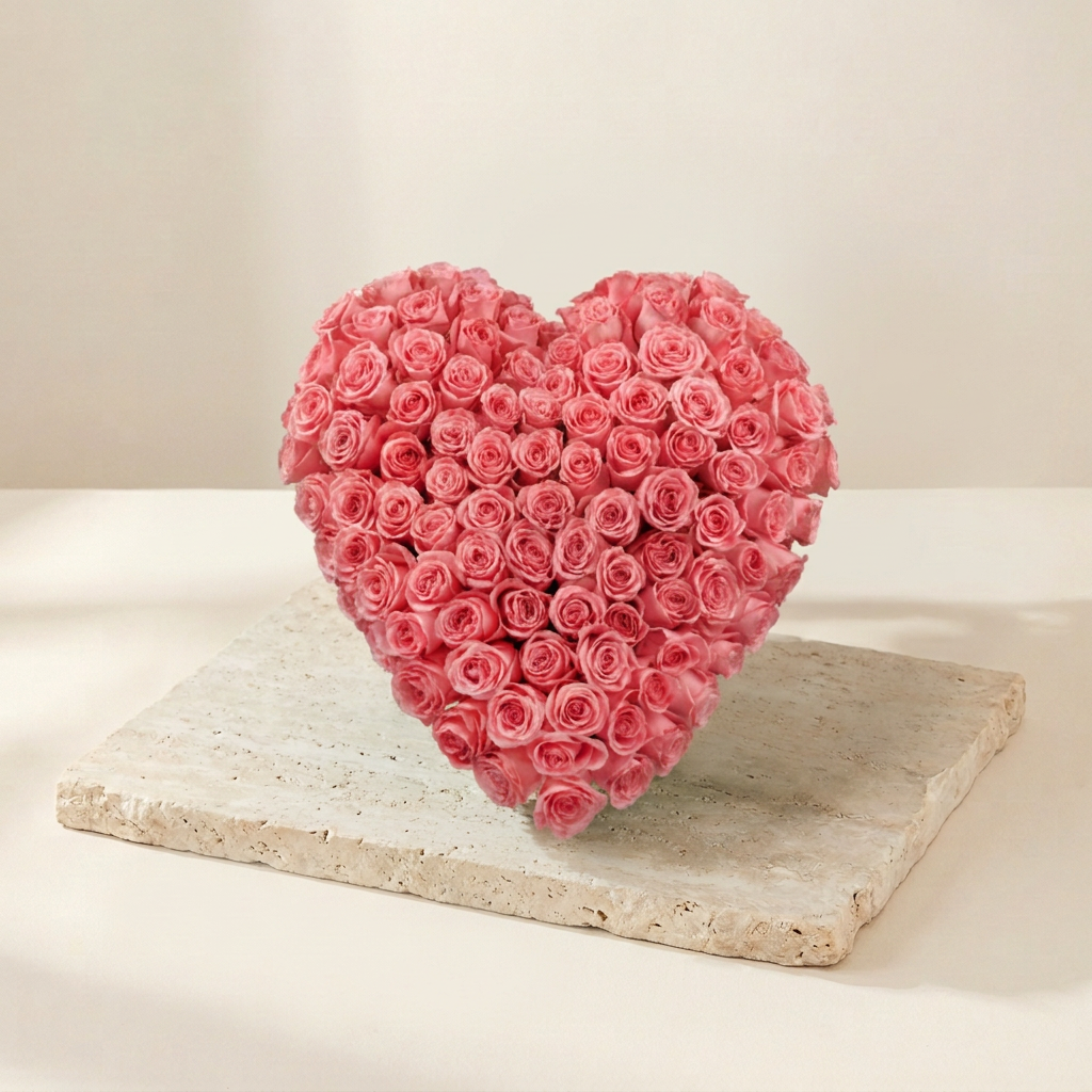 Rouwhart Roze Rozen