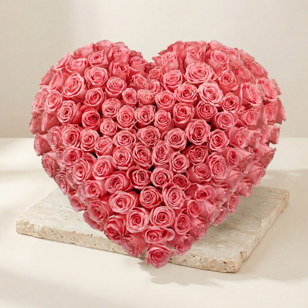 Rouwhart Roze Rozen